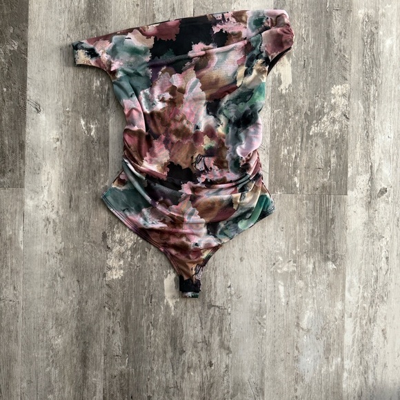 Multicolor Abstract Bodysuit - Picture 2 of 2